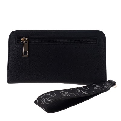 Mickey Mouse Black and White Faux Leather Wristlet Wallet