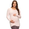 Felina | Cotton Modal Maternity Side Shirred L/S Crewneck Shirt - 2 of 2