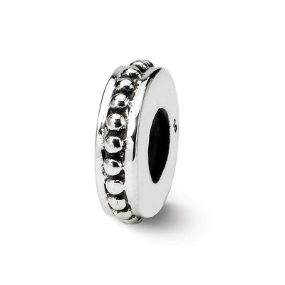 Black Bow Jewelry Sterling Silver Bead Charmed Stopper and Spacer Bead Charm