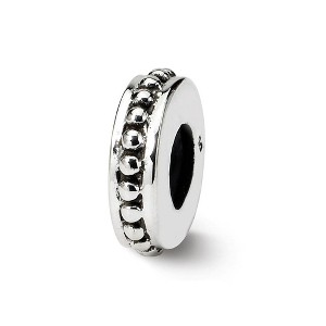 Black Bow Jewelry Sterling Silver Bead Charmed Stopper and Spacer Bead Charm - 1 of 4