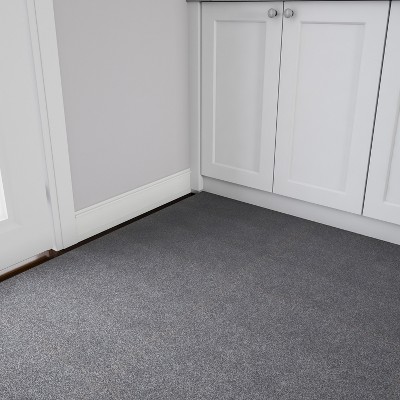 Gray 24'' x 24'' Interlocking Foam Floor Tiles with Carpet Top