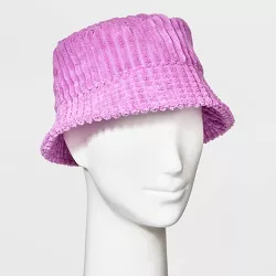 Women's Wide Wale Corduroy Bucket Hat - Wild Fable™ Purple