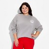 Women's Breckenridge Ski Fleece Graphic Pullover Sweatshirt - Charcoal Gray - 2 of 3