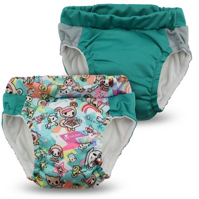 Kanga Care Lil Learnerz Reusable Toilet Training Pants (Medium - tokiSweet Green & Peacock Green)