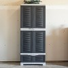 Sunnydaze Versatile Storage Cabinet with 3 Adjustable Shelves and Lockable Doors - Gray - 57.5" - image 3 of 4