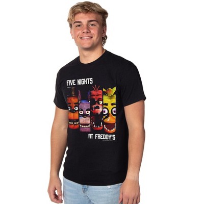 Seven Times Six Five Nights At Freddy's T-Shirt Men's Character Columns Horror Game Tee