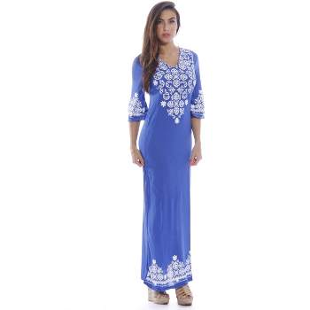 Just Love Summer Dresses for Women - Placement Print Smocked  Maxi Sundresses
