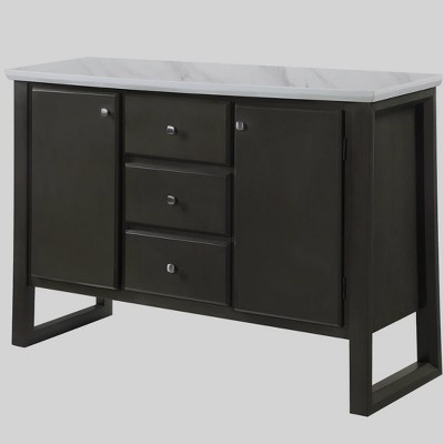 Madan 54" Gray Oak and Marble Top Server
