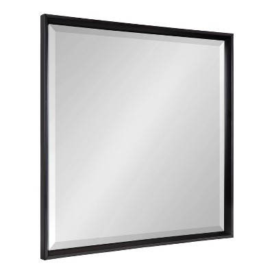 29.5" x 29.5" Calder Square Wall Mirror Black - Kate & Laurel All Things Decor