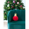 Shiraleah Red Christmas Ornament Bauble Pillow, Small - 3 of 4