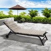 FURNIinspire Outdoor Seat Cushions 2pcs Waterproof Chaise Lounge Cushion Replacement, Breathable Outdoor Cushion Set, Brown, 76"*23.61"*2.36" - 4 of 4