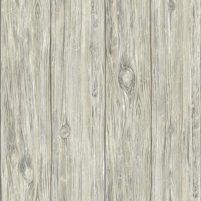 RoomMates Mushroom Wood Peel & Stick Wallpaper Gray