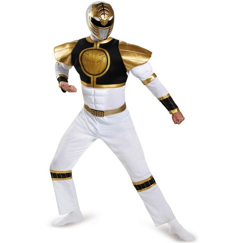 Power Rangers Mighty Morphin White Ranger Classic Muscle Adult Costume Target