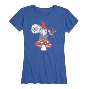 Women's - Instant Message - Mushroom Gnome Short Sleeve Graphic T-Shirt - 1 of 4