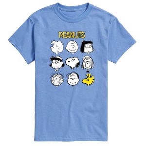 Men's - Peanuts - Many Faces Of Snoopy And Friends Short Sleeve Graphic T-Shirt - 1 of 4