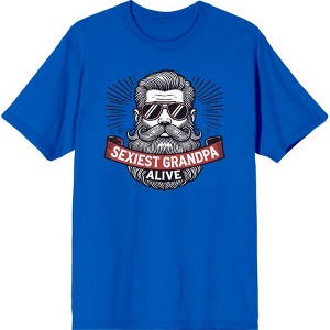 Sexiest Grandpa Alive
 Adult Crew Neck Short Sleeve Tee - 1 of 2