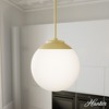 Hunter 12" Hepburn Ceiling Light Painted Modern Brass Finish - 4 of 4