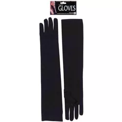 Forum Novelties Glamorous Black Elbow Length Adult Nylon Costume Gloves