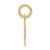 Black Bow Jewelry 14k Yellow Gold, Amanda Collection, Small Block Initial P Pendant - 2 of 4