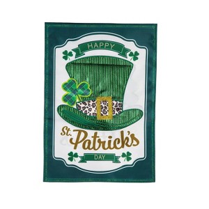 St. Patrick's Day Top Hat Applique Garden Flag - 1 of 1