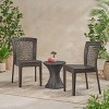 Christopher Knight Home Riggs Outdoor Wicker 3 Piece Stacking Chair Chat Set, Multibrown - 2 of 4