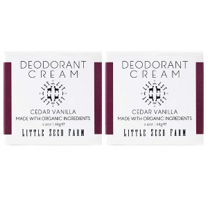 Little Seed Farm All Natural Deodorant Cream, Aluminum Free Activated Charcoal Deodorant - Cedar Vanilla (2.4oz)- (PACK OF 2) - 1 of 4