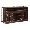 Traditional TV Stand with 23" Fireplace Insert, 58" Media Console with Glass Doors & Storage for 65 Inch TV-3irtyhousy - 4 of 4