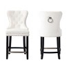 WestinTrends 24" Tufted Velvet Counter Stool - 3 of 4