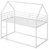 PAGED Twin over Twin House Loft and Bunk Bed with Ladder and Slide for Bedroom and Dormitory, Black - 4 of 4