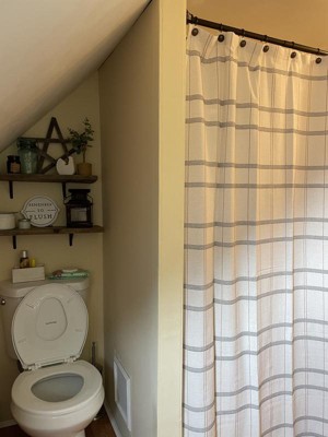 Woven Modern Plaid Shower Curtain Ivory - Threshold™ : Target