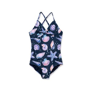 Lands' End Kids Chlorine Resistant Front Twist One Piece Swimsuit - 1 of 2