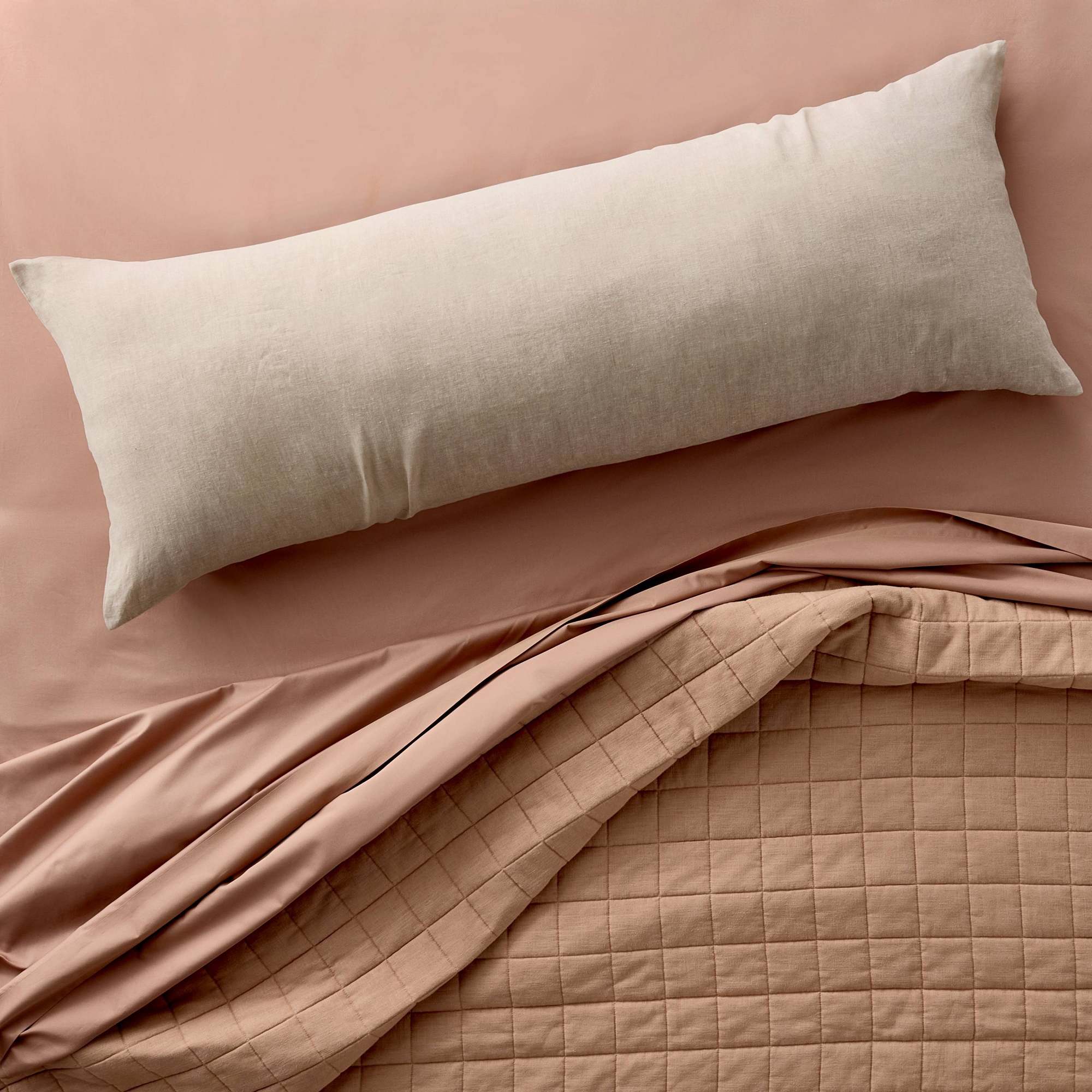European Flax Linen Body Pillow Cover Natural Undyed - Casaluna™
