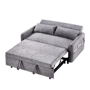 AZL1 Life Concept Sofas Pull Out Sleep Bed Loveseats Sofa Couch with Backrest for Living Room, Bedroom, Apartment, Office, Gray, 55.1"*36.2"*31.5" - 1 of 4