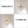 Garvee Crystal Chandelier Hanging Pendant Light Fixture 10 E20 Bulbs Required for Entryway Living Corridor Closet Gold - 4 of 4