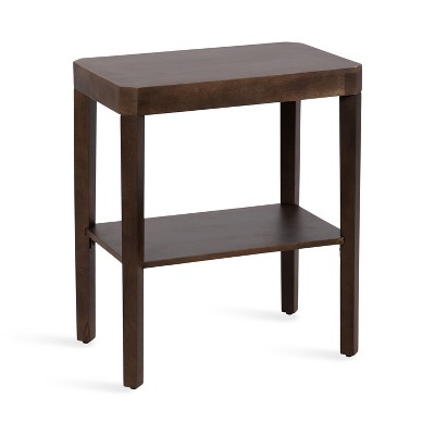 Talcott Dark Brown Mango Wood Rectangular Side Table, 22x14x26