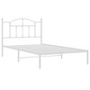 vidaXL White Twin XL Metal Bed Frame with Headboard & Slats, No Mattress, Easy Assembly - 2 of 4