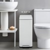Orieon 13.2Gal Trash Can, Slim Stainless Steel Step-on Garbage Bin, Fingerprint Proof White for Kitchen Bathroom. - 4 of 4