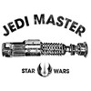 Men's Star Wars Distressed Jedi Master Lightsaber Baseball Tee - 2 of 4