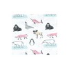 Hudson Baby Infant Girl Cotton Flannel Receiving Blankets Bundle, Girl Arctic Animals, One Size - 3 of 4