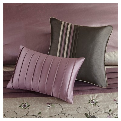 King Purple Reversible 7-Piece Embroidered Bedspread Set