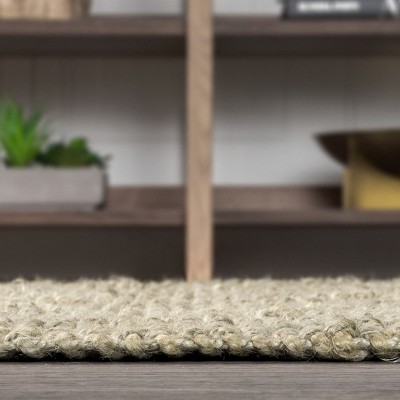 Gray 8' x 10' Handwoven Chunky Jute Area Rug