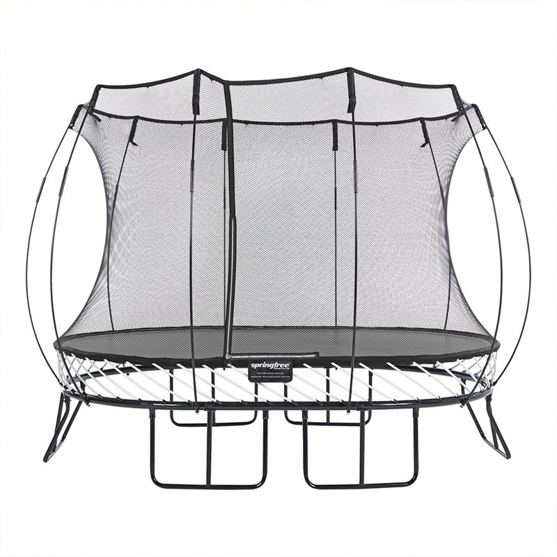 Springfree Trampoline Kids Trampoline with Safety Enclosure Net and SoftEdge Jump Bounce Mat for Outdoor Backyard Bouncing, 1 of 7