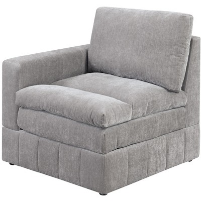 NicBex Couches for Living Room 1pc Modular Corner wedge Sofa Furniture Modular Morgan Fabric Sectional Sofa with 1 Pillow