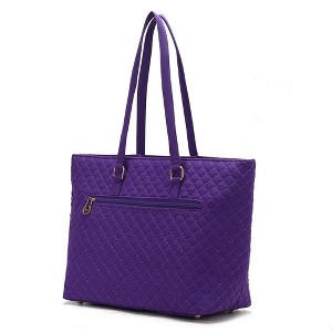 MKF Collection Hallie Solid Quilted Cotton Women’s Tote Bag by Mia K - 1 of 4