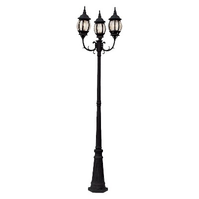 Italian Estate 91" Lamp Post In Black