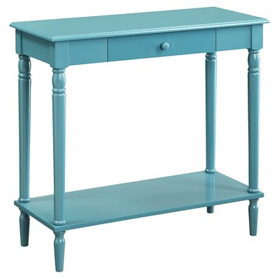 French Country Hall Table with Drawer/Shelf Blue - Breighton Home