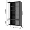 Bookshelf Traditional with Adjustable Shelves and Glass Doors for Home Office 31.5in Wide - 3irtyhousy - 4 of 4