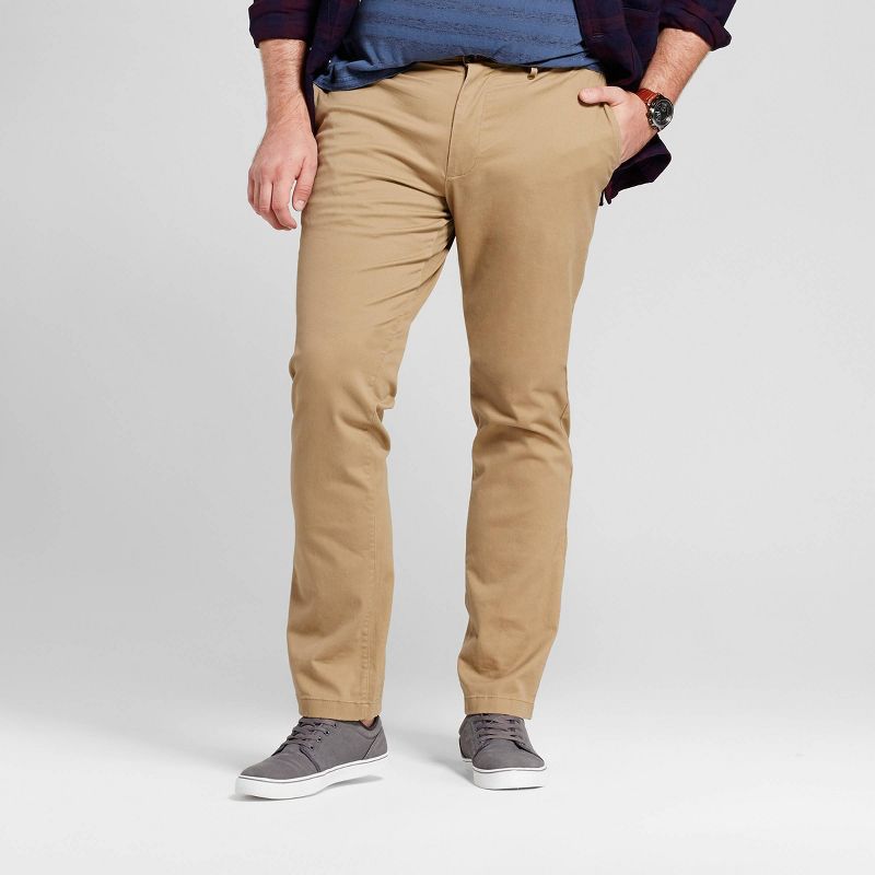 Men&#39;s Big &#38; Tall Every Wear Slim Fit Chino Pants - Goodfellow &#38; Co&#8482; Sculptural Tan 48x32, 1 of 4