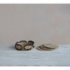 Storied Home Boho 2-Tone Woven Seagrass Coasters with Basket Holder, Natural and Black, Set of 4 Coasters - 4 of 4
