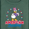 Women's - Disney - American Darling Daisy Lightweight French Terry Wide Neck Long Sleeve Shirt - 2 of 4